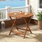 Octagon Solid Wood Patio Table 35.5" With Central Umbrella Hole Outdoor Indoor